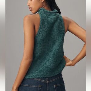 NWOT Anthropologie Rolled Mock-Neck Sleeveless Sweater Tank Pilcro Holly